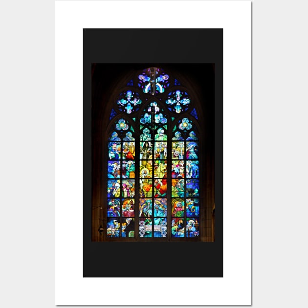 Slavic stained glass window Wall Art by Cretense72